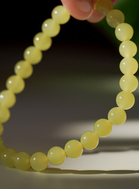 良器·正黄黄玉素珠手串