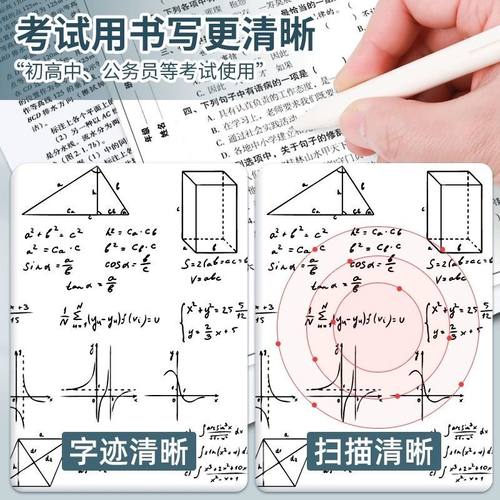晨光ST头按动笔芯速干双珠葫芦头刷题中性笔替芯考试专用黑色0.5 - 图2