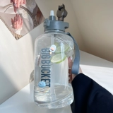 Высококачественный летний вместительный и большой спортивный чайник со стаканом, пластиковая трубочка