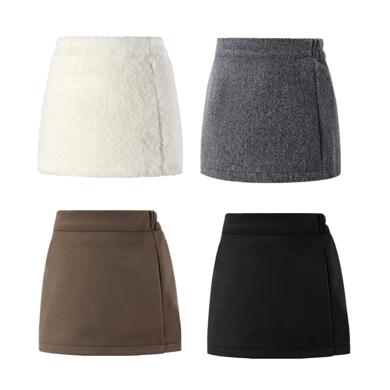 秋冬新款女童显瘦白色高腰包臀裙儿童高腰半身裙百搭毛呢A字短裙,淘宝优惠券,粉丝福利购,淘宝优惠卷