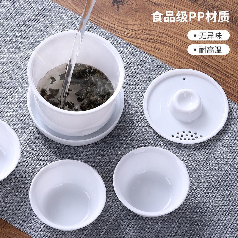 一次性便携式旅行茶具套装 功夫茶具户外泡茶器 简约迷你茶盒防摔 - 图1