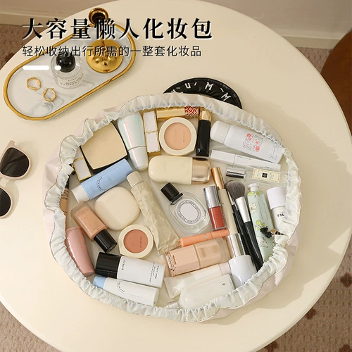 Косметичка, брендовая портативная сумка через плечо, вместительная и большая сумка-органайзер, сумка для путешествий, непромокаемая сумка, на шнурках