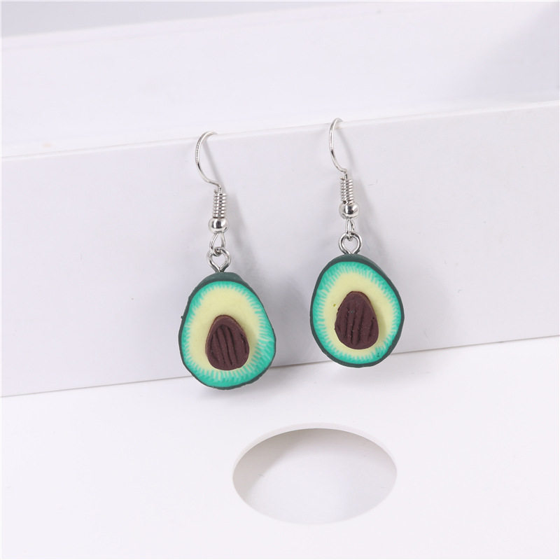 日韩个性趣味软陶泥手工爱心潮耳坠 德耀摆件