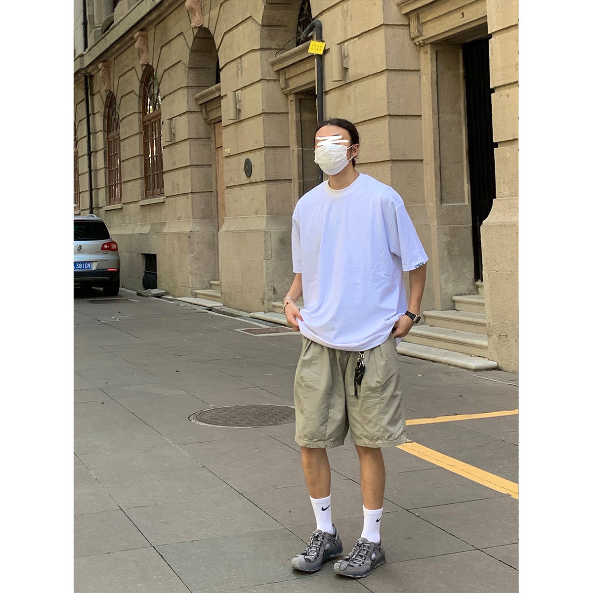 Ronn Shop日系宽松版型巨好看短裤复古直筒_虎窝淘