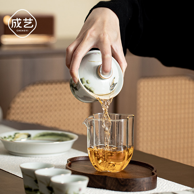 成艺陶瓷蝶恋花龙家用茶具套装功夫茶具手工堆料茶壶盖碗茶杯礼盒,淘宝优惠券,粉丝福利购,淘宝优惠卷