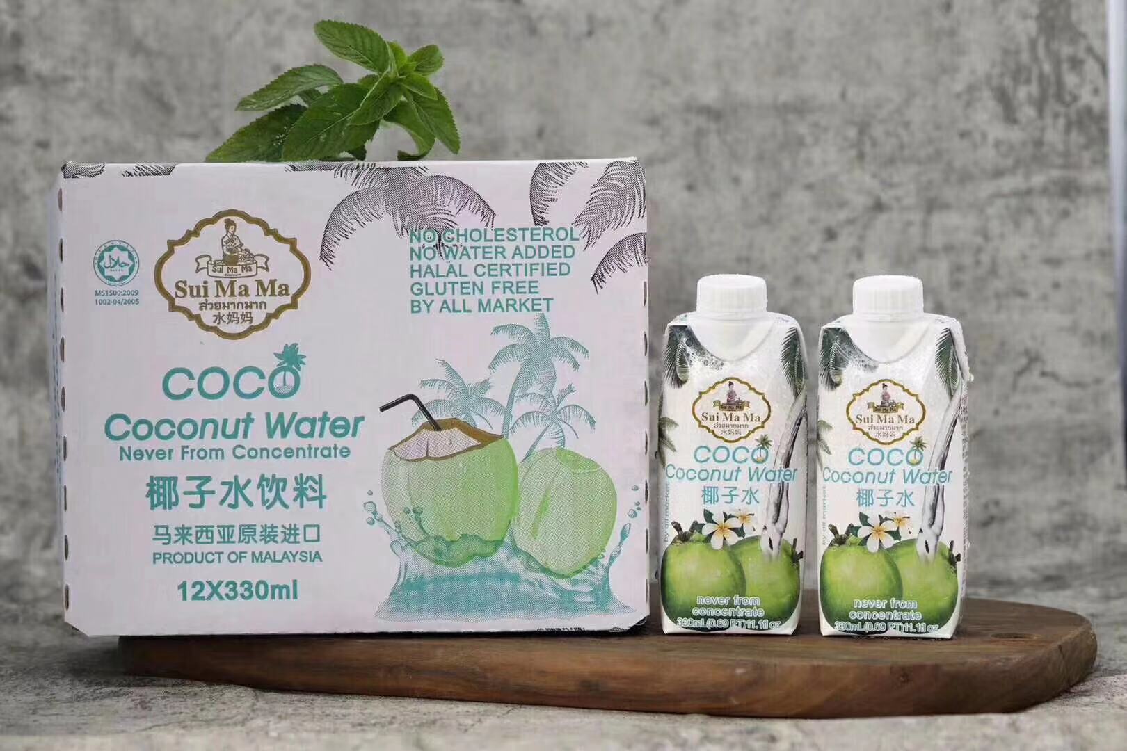 进口水妈妈椰子水饮料 coconut water椰奶果汁饮品椰子汁 330ML-图3