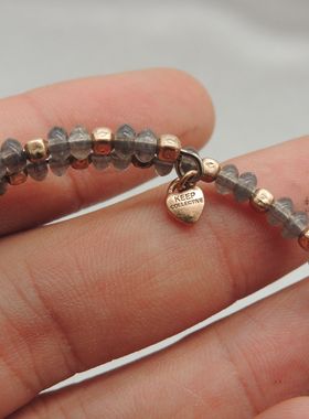 新款青岛欧美时尚百搭气质质感原单尾货琉璃打标手链Q40