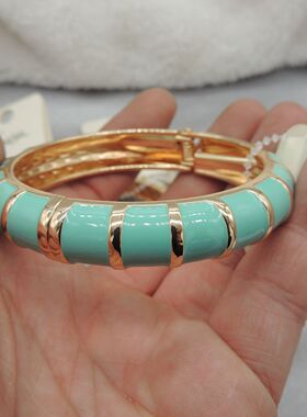 新款青岛欧美时尚百搭流行气质质感原单尾货开口滴釉手镯ZA8