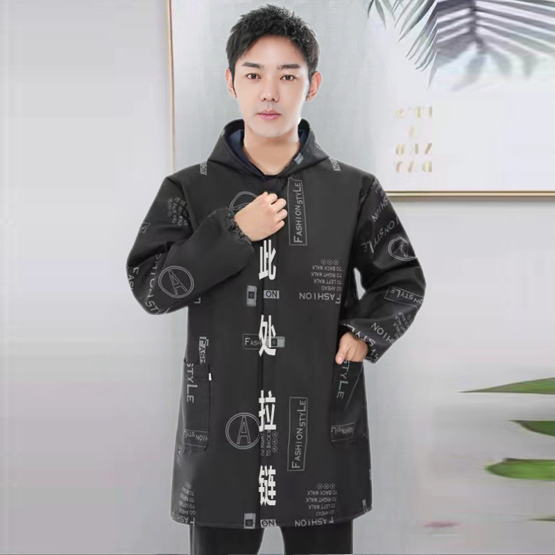 矮个子短款男士罩衣外穿防尘工作服新款加绒防水防油女士外套大褂,淘宝优惠券,粉丝福利购,淘宝优惠卷