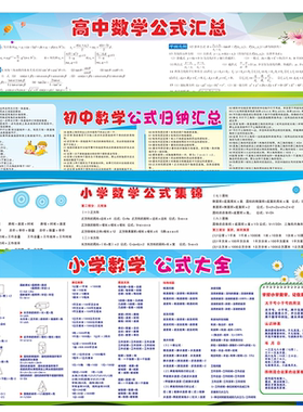 小学生数学公式知识点物理墙贴纸