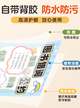 图书借阅公约墙贴小学幼儿园教室图书角装饰挂图班级环创文化贴纸