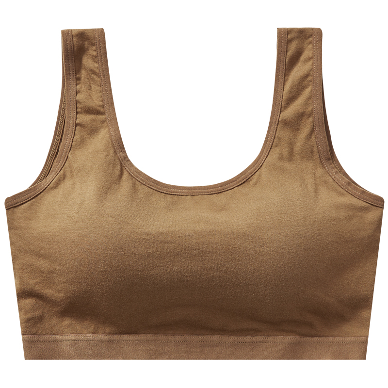 学生高中u型美背背心一体纯棉内衣 楚兰朵抹胸