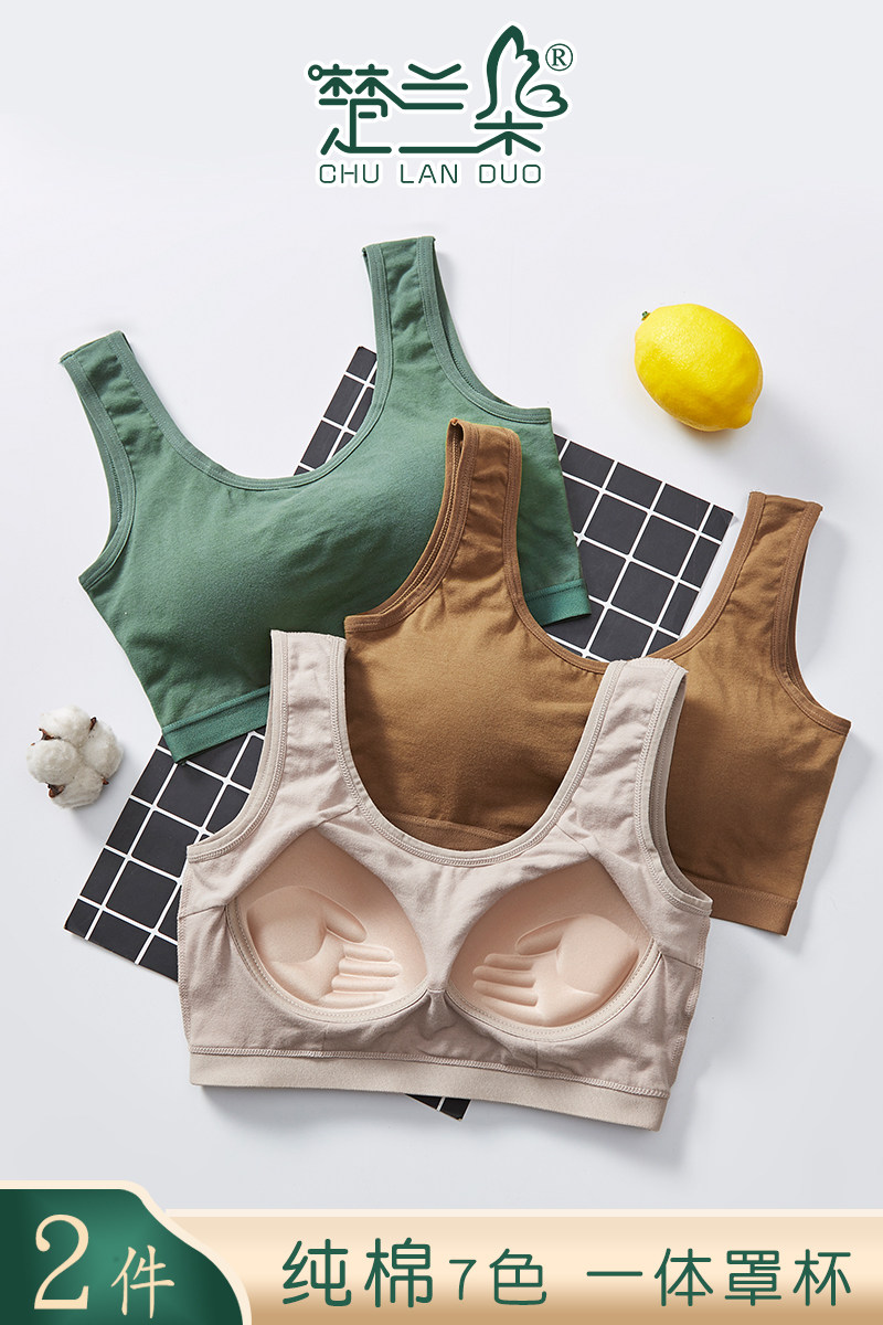 学生少女打底防走光聚拢带胸垫裹胸 楚兰朵抹胸
