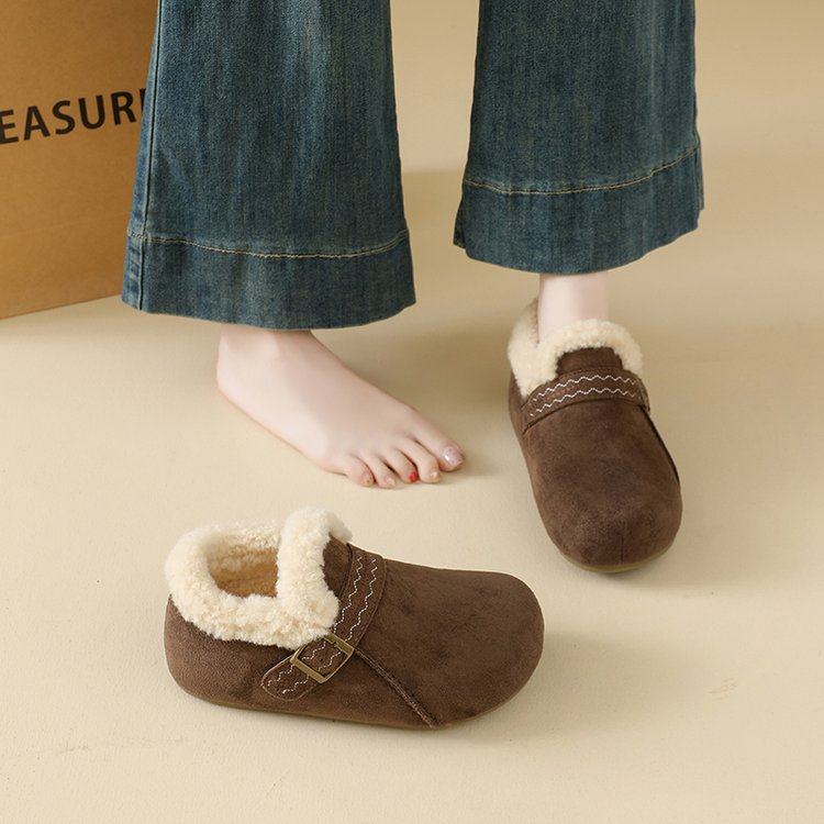 加绒全包博肯鞋女2025新款冬季内增高厚底豆豆鞋保暖毛毛雪地棉鞋,淘宝优惠券,粉丝福利购,淘宝优惠卷