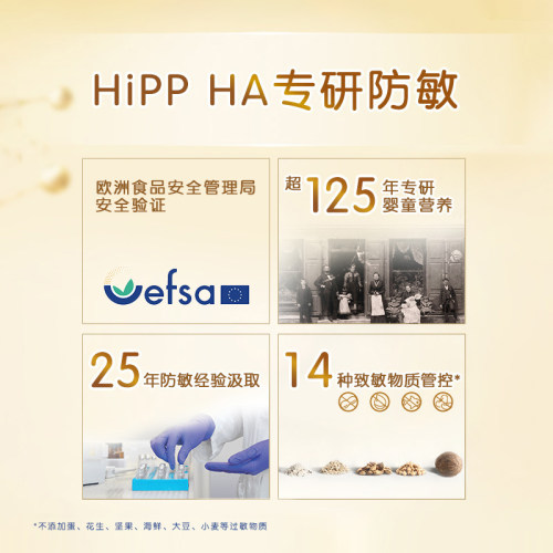 【0元试喝】HiPP喜宝益生菌HA适度水解低敏婴幼儿奶粉P段22g*4袋 - 图3