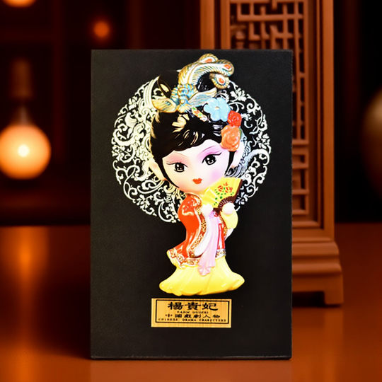 京剧卡通娃娃脸谱面具挂件三国人物摆件工艺品中国特色礼品送老外