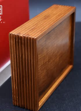 金丝楠小叶桢楠结婚证收纳盒实木首饰盒高档随身仿古木盒便携创意