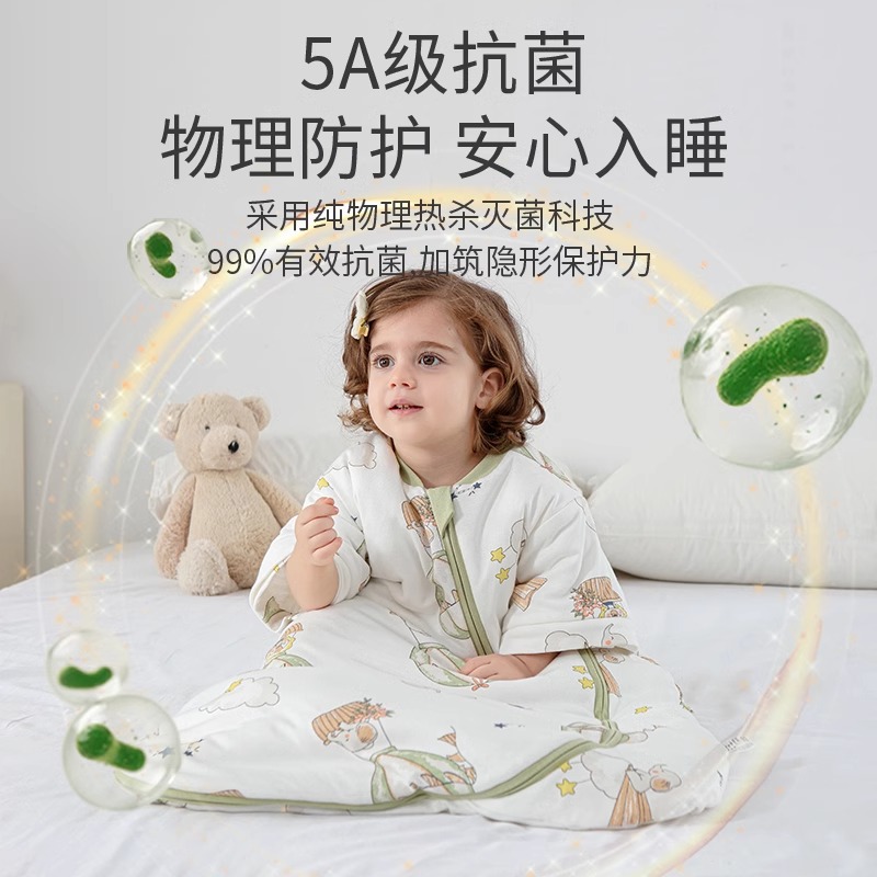 婴儿睡袋春秋冬款一体宝宝恒温新生儿睡袋防踢被神器四季通用