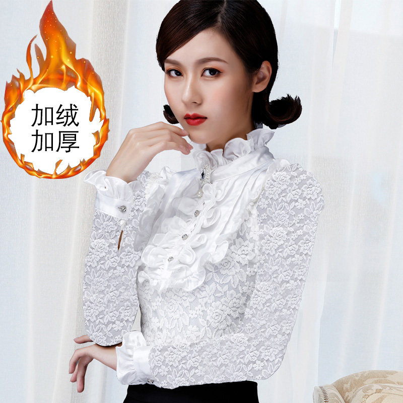 高档蕾丝小衫洋气秋冬2020百搭衬衫 彦律蕾丝衫/雪纺衫