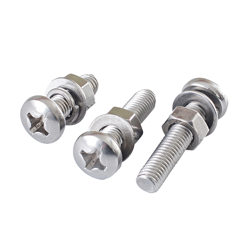 M2.5M3M4M5M6M8M10mm304不锈钢圆头螺丝螺母组合套装螺栓十字螺钉 - 图2