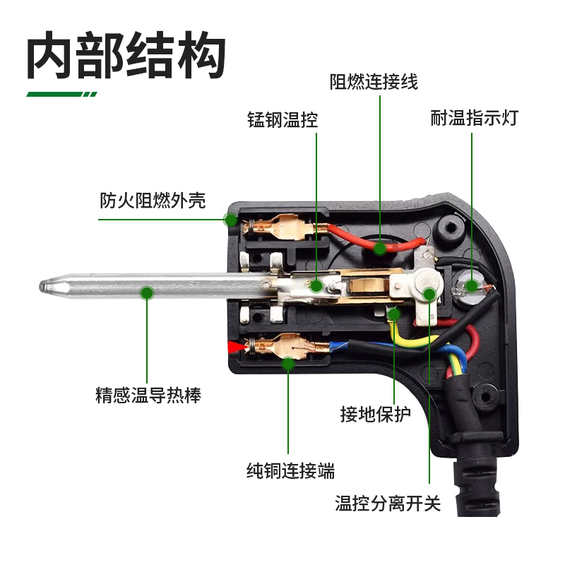 韩式多功能电热锅电源线调温耦合器电火锅温控插头开关电炒锅配件-图1