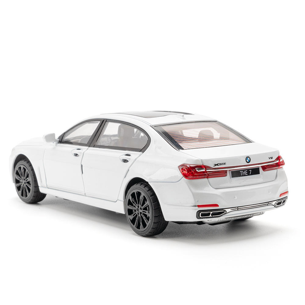 新款驰美合金车模宝玛760Li轿车6开门玩具汽车带声光模型摆件收藏 - 图3