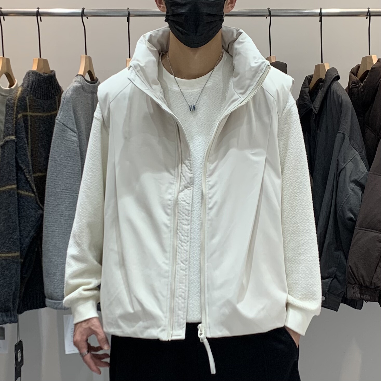 冬季男士立领保暖羽绒马甲百搭潮流美式时尚运动高级感坎肩羽绒服,淘宝优惠券,粉丝福利购,淘宝优惠卷