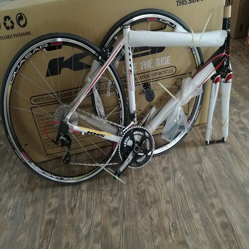 KHS功学社超轻铝车架碳叉弯把竞速公路车22变速 Flite600成人男女 - 图1
