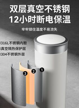 摩动电热水杯小型烧水杯旅行便携式烧水壶加热保温杯电热加热水杯