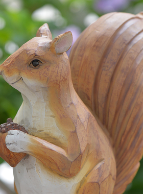 暖暖半岛 栗子一家 仿木雕花园趣味动物摆件杂货风格最后20件