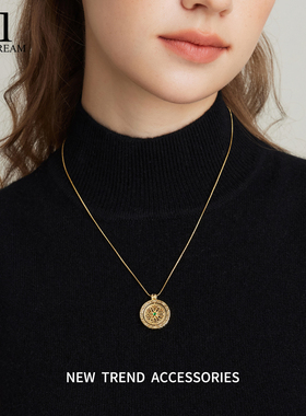 镂空莲花项链女轻奢小众设计