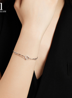 925纯银环环相扣手链女