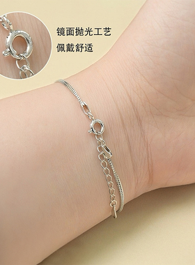 925纯银弹簧扣开口环链接扣头