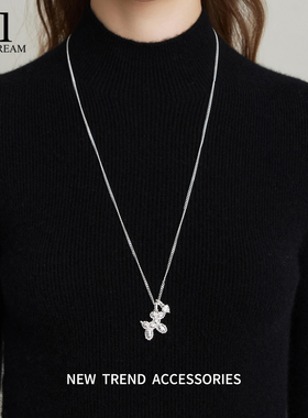 爱心小狗项链女小众设计气质