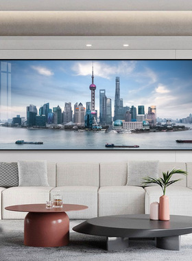 城市地标建筑装饰画纽约上海香港办公室沙发背景墙画巴黎壁画挂画