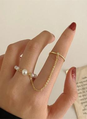 叠戴戒指金色三件套关节简约极细饰品女women rings超细圈圈指环