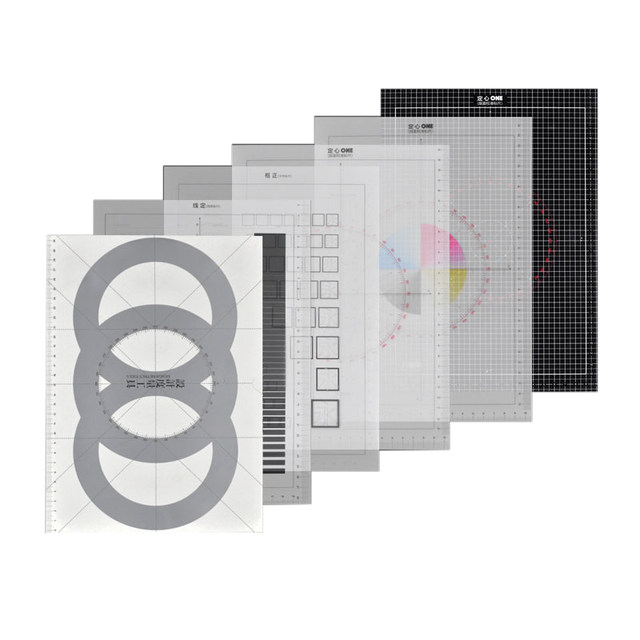 Typesetting font size template, design measurement tools, font size usage reference table, color usage reference table, four-book set of artistic graphic design tools