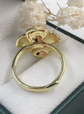 天然黄蓝宝黄蓝宝戒指星赞s925银