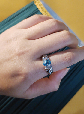 帕拉伊巴色戒指星赞轻奢