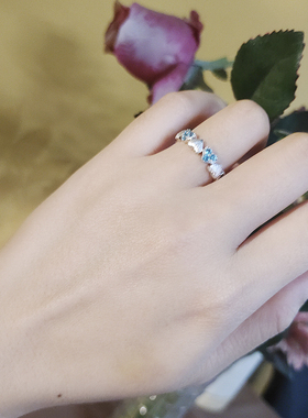 S925银帕拉伊巴戒指星赞