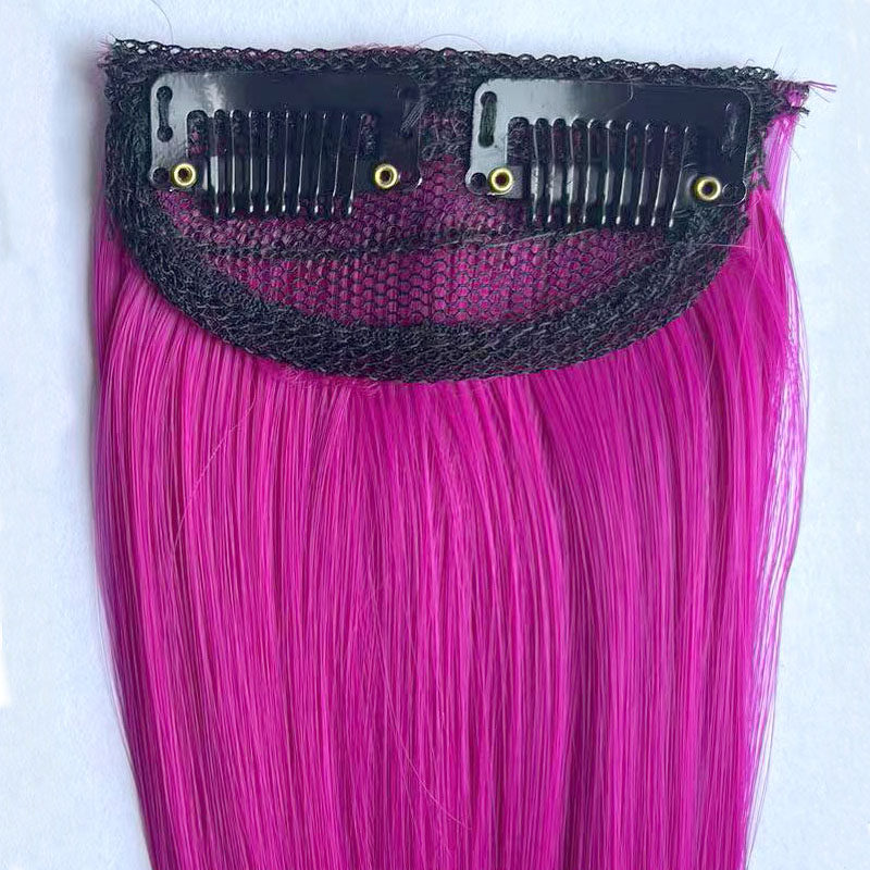 彩色双卡挂耳染假发片女一片式隐形接发片长发渐变假发条发片挑染,淘宝优惠券,粉丝福利购,淘宝优惠卷