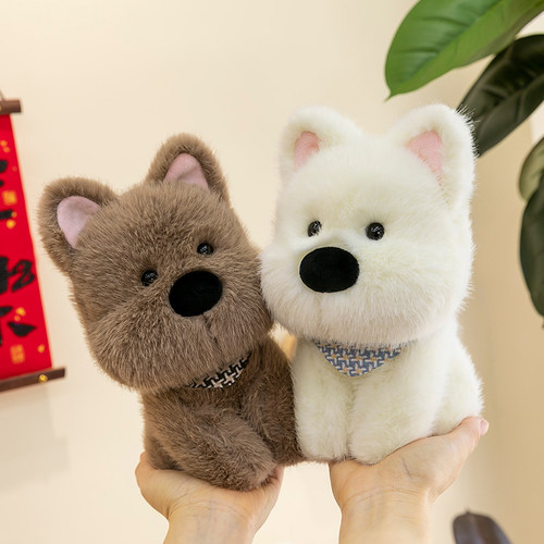 可爱软萌西高地小狗布娃娃儿童礼物狗狗公仔女孩子睡觉抱枕送闺蜜 - 图1