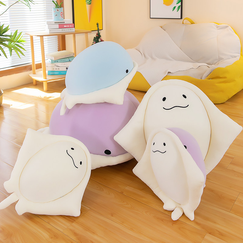 创意靠垫抱枕鳐鱼儿超软床上枕头可爱毛绒玩具布娃娃儿童生日礼物,淘宝优惠券,粉丝福利购,淘宝优惠卷
