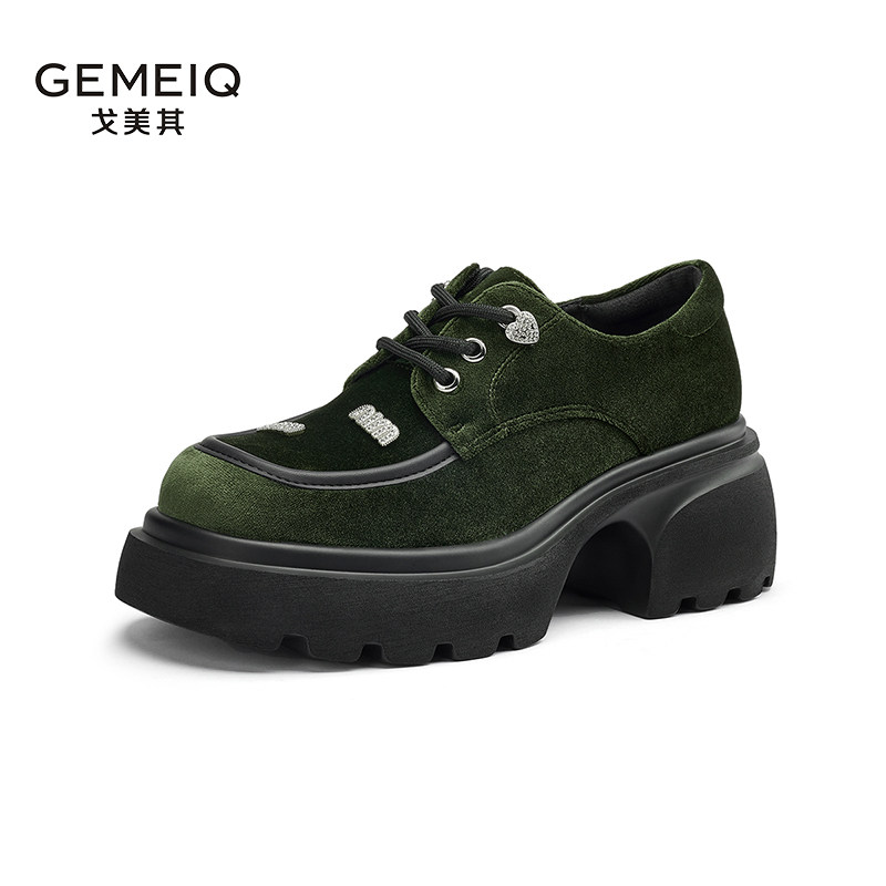 戈美其玛丽珍鞋女春季新款网红超火小个子松糕底小皮鞋乐福鞋,淘宝优惠券,粉丝福利购,淘宝优惠卷