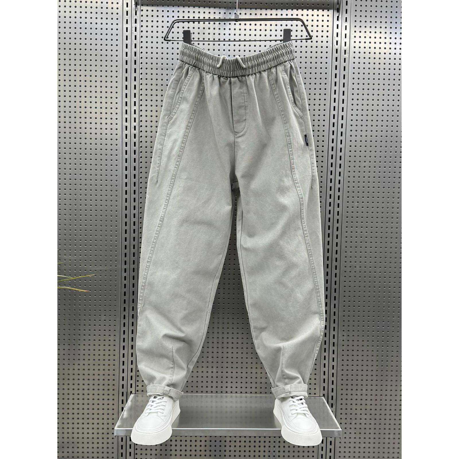 Mostarsea~秋冬拼接工装哈伦裤男宽松百搭痞帅休闲裤弯刀直筒裤潮,淘宝优惠券,粉丝福利购,淘宝优惠卷