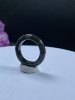 Inner diameter 18mm, natural grade A jade black chicken ring ring, Hong Kong code No. 18, certificate number 2184