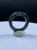 Inner diameter 18mm, natural grade A jade black chicken ring ring, Hong Kong code No. 18, certificate number 2184