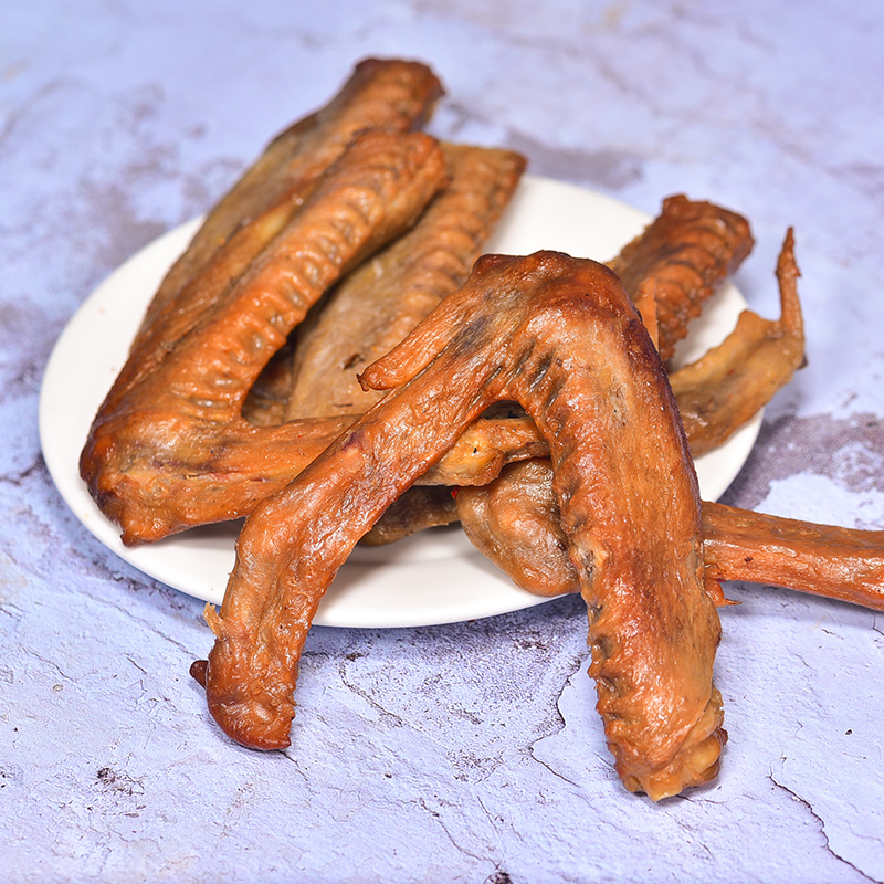 小明老牌熏味鸭翅新鲜五只装微辣福建三明即食翅膀年货小零食鸭货