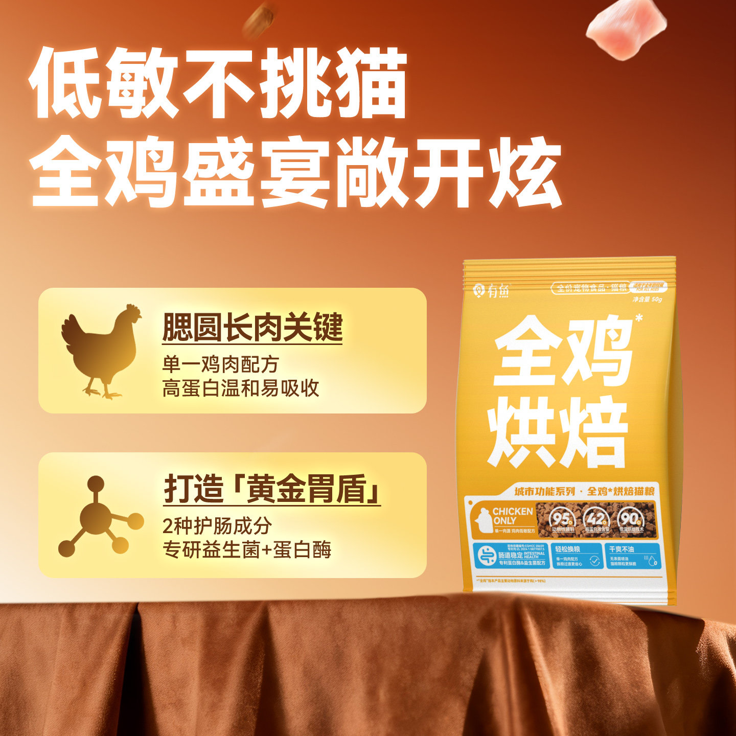 天猫U先有鱼烘焙猫粮100g