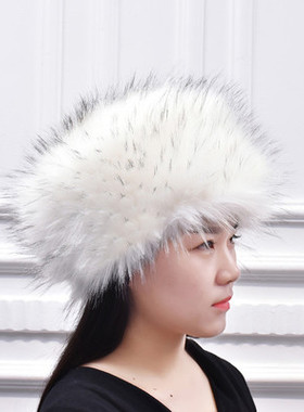 棉帽冬季棉帽狐狸毛圆顶蒙古帽